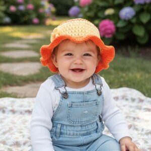 Strawberry Shortcake Friends Crochet Bucket Hats 6-12M New